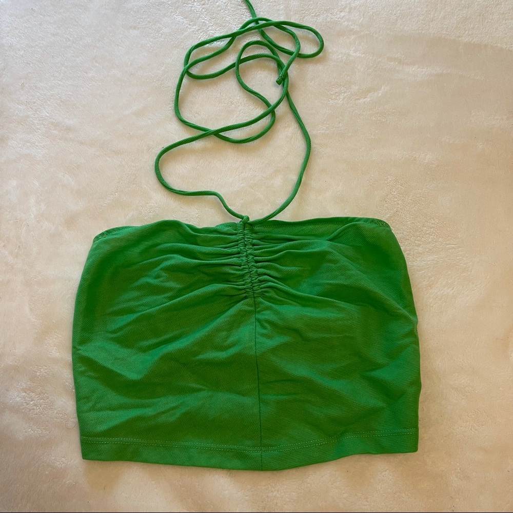 Zara green crop top